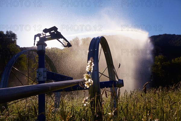 Agricultural Sprinkler on field