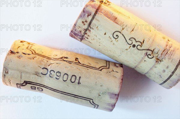 Two wine corks