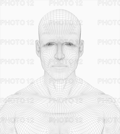 Digitally generated male figure