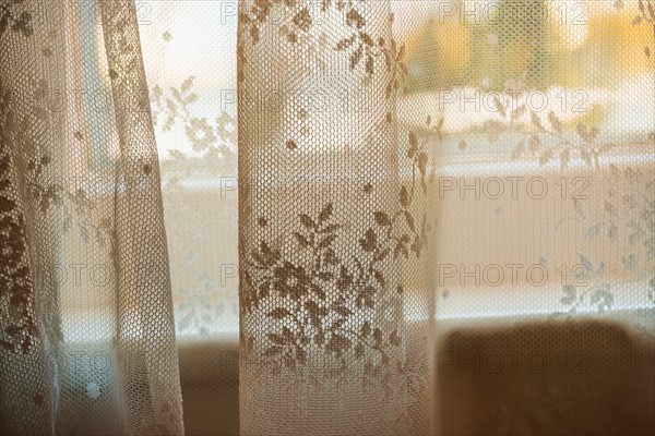 Window curtain.