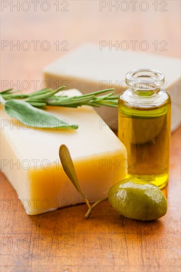 Soap and aromatherapy oil.