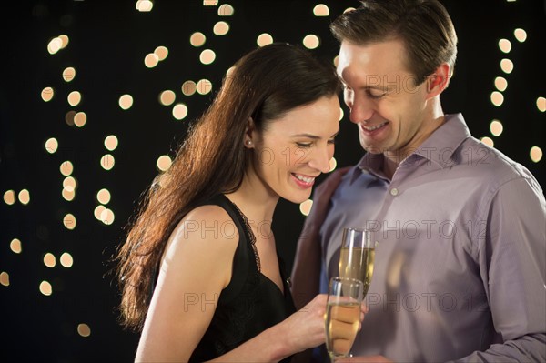 Couple celebrating new year's eve.