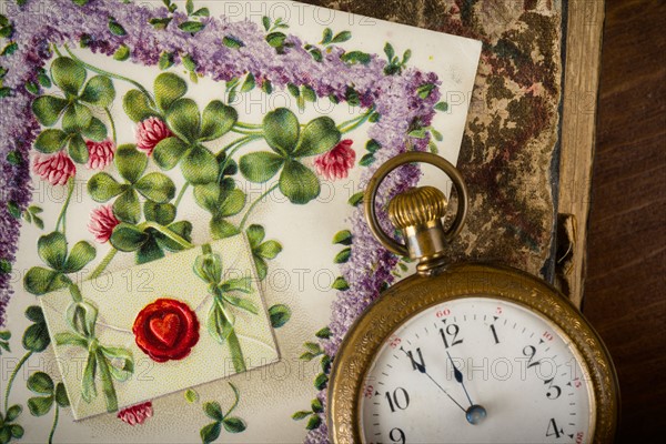 Still life with pocket watch.