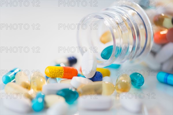 Studio shot of various pills