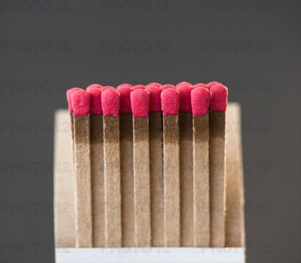 Studio shot of matchsticks in box