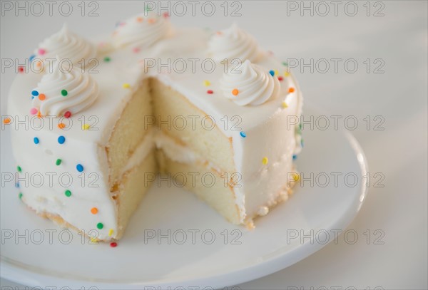 Studio shot of birthday cake