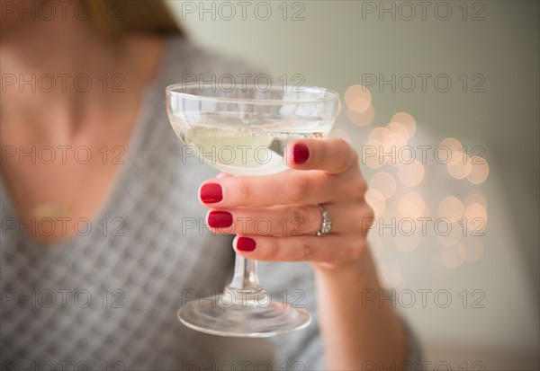 Woman holding champagne