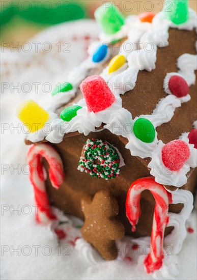 Close-up f gingerbread house