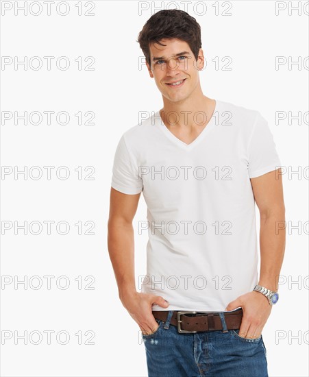 Studio portrait of handsome man