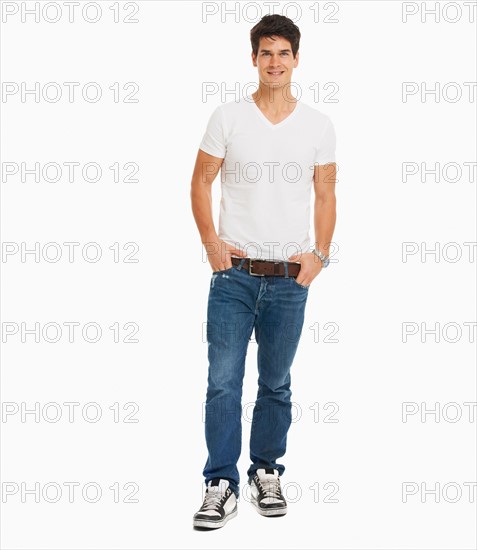 Studio portrait of handsome man