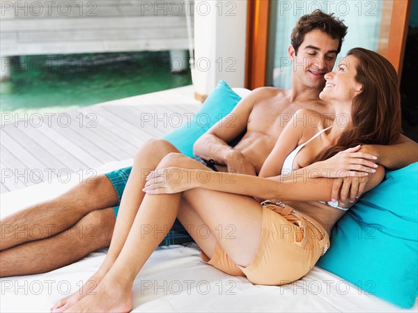 Portrait of couple relaxing