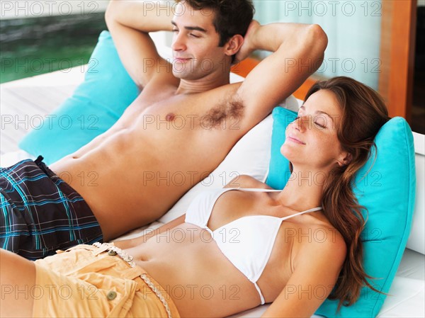 Portrait of relaxing couple