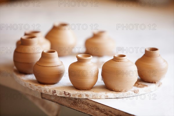 Small vases left to dry