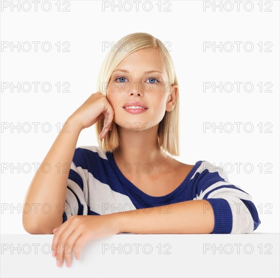 Studio portrait of young woman