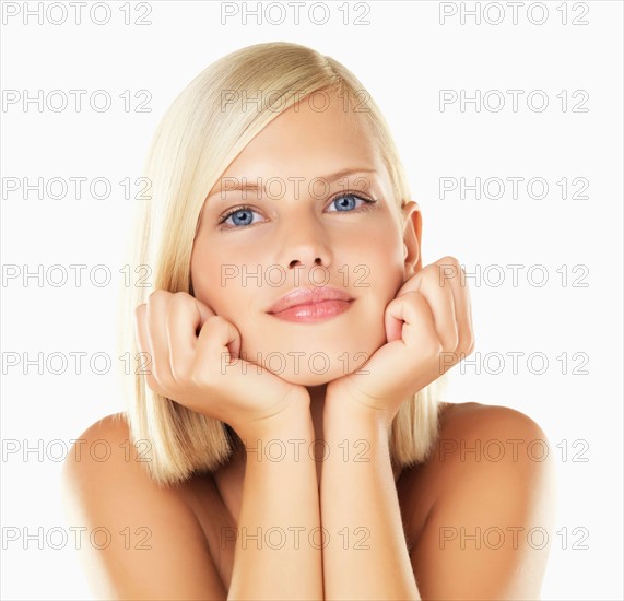 Studio portrait of young woman