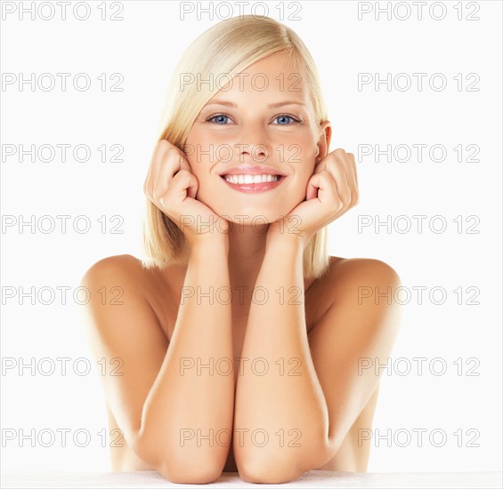 Studio portrait of young woman