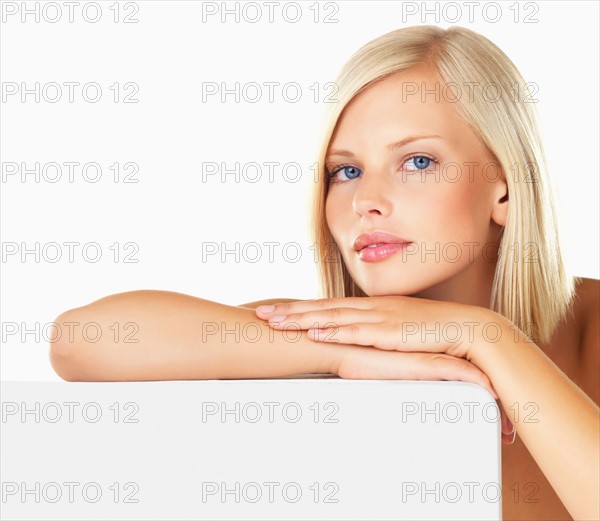 Studio portrait of young woman