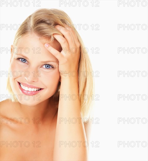 Studio portrait of young woman