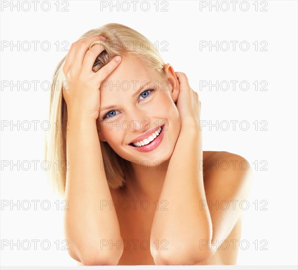 Studio portrait of young woman