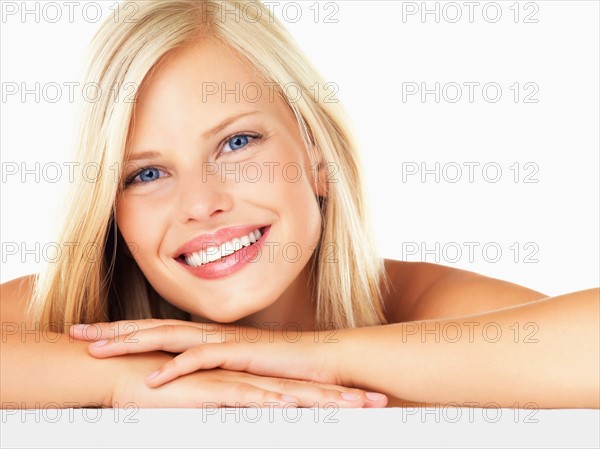 Studio portrait of young woman