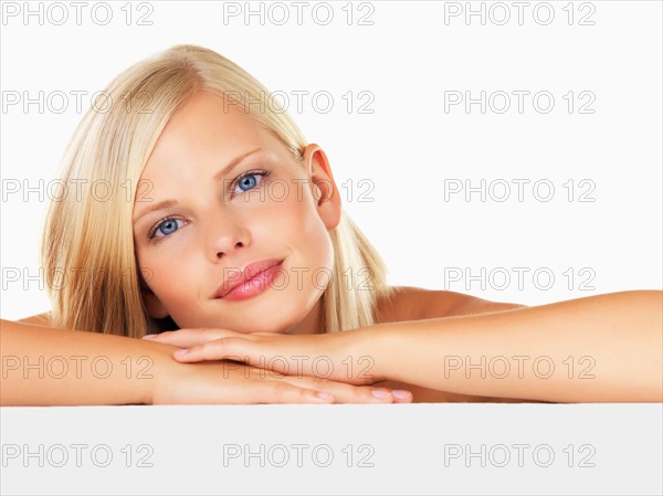 Studio portrait of young woman