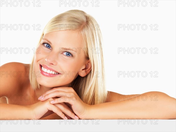 Studio portrait of young woman