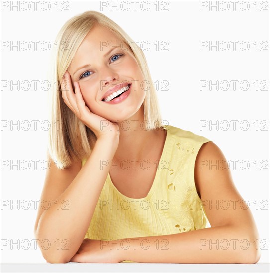 Studio portrait of young woman