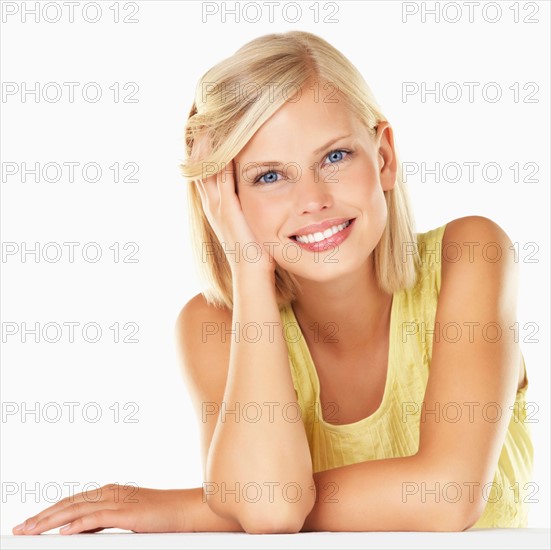 Studio portrait of young woman