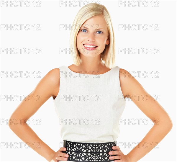 Studio portrait of young woman