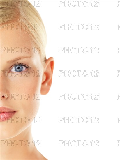 Studio portrait of young woman