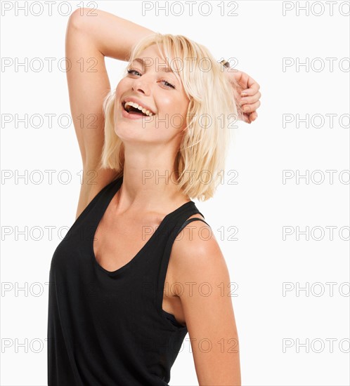 Studio portrait of attractive woman