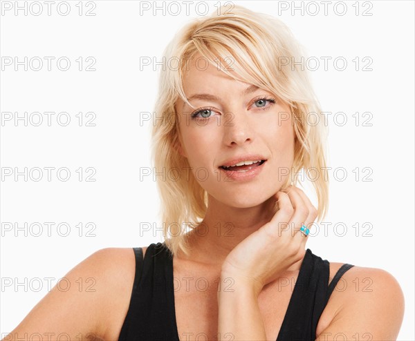 Studio portrait of attractive woman