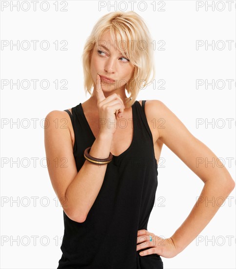 Studio portrait of attractive woman