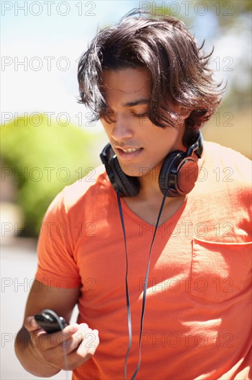 Portrait of young man with headphones