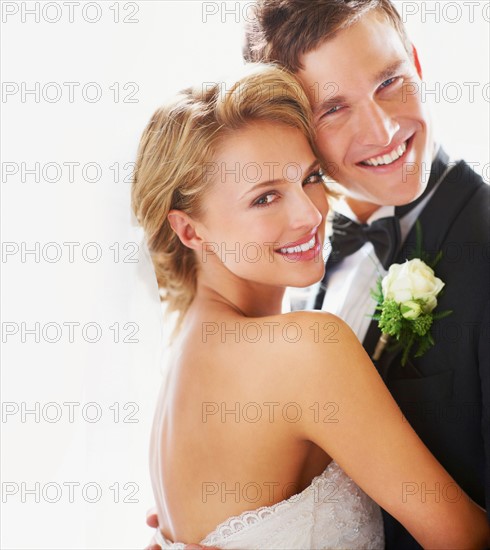 Portrait of newly wed couple