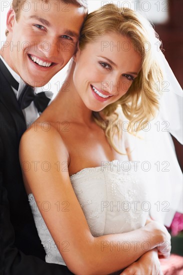 Portrait of newly wed couple