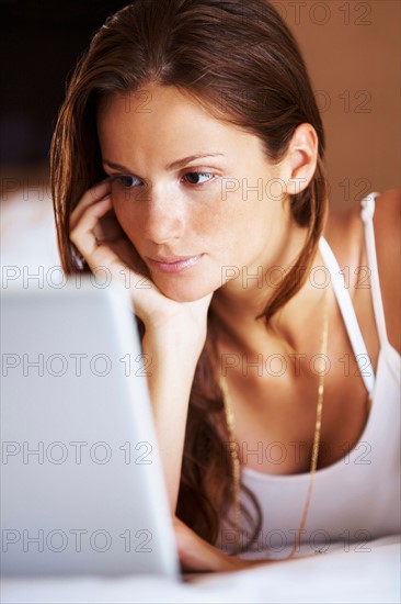 Woman using laptop