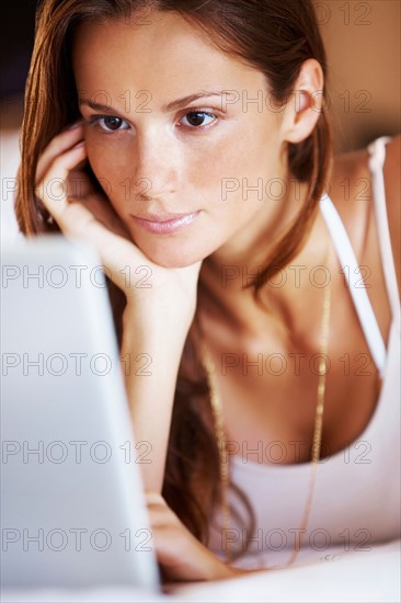 Woman using laptop