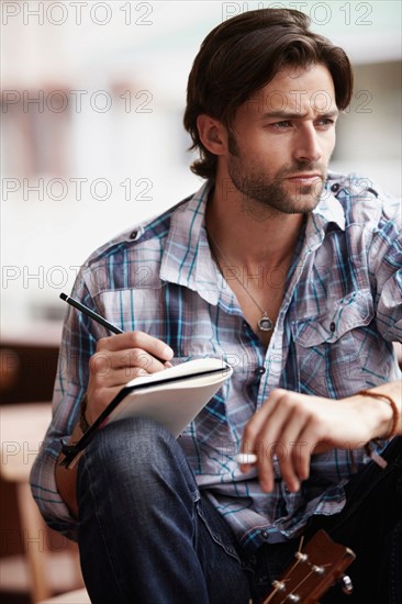 Man doing notes