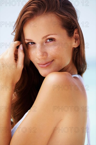 Portrait of young woman in bikini