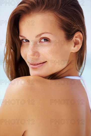 Portrait of young woman in bikini