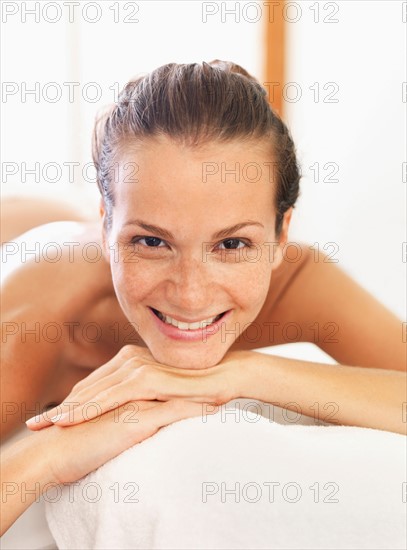 Woman relaxing in spa