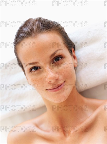 Woman relaxing in spa