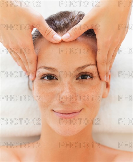 Woman relaxing in spa