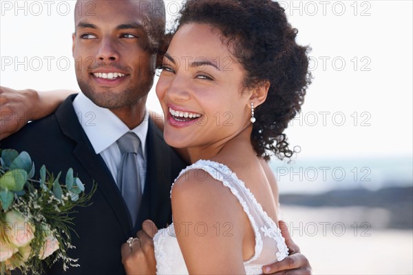 Portrait of newly wed couple