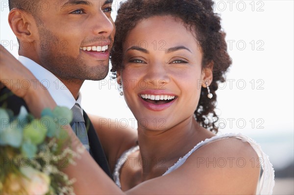 Portrait of newly wed couple