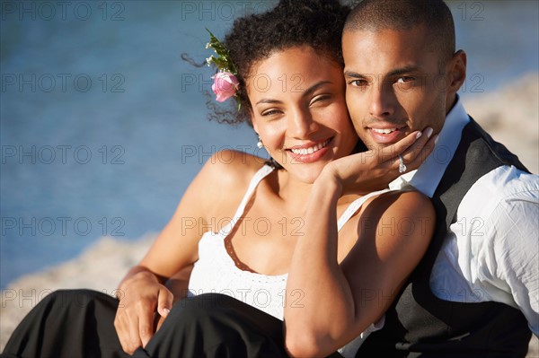 Portrait of newly wed couple