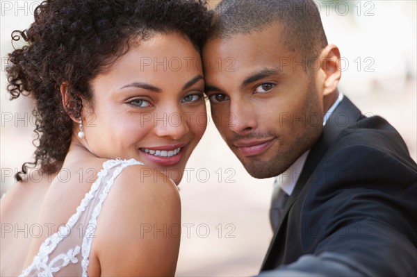 Portrait of newly wed couple