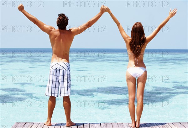 Couple enjoying summer holidays