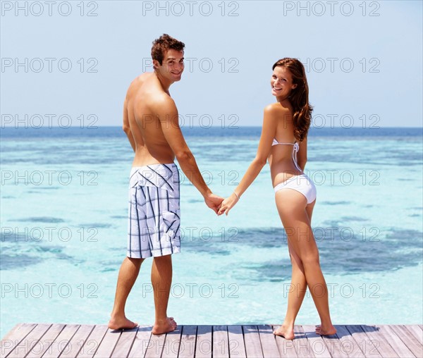 Couple enjoying summer holidays